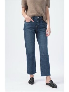 Grlfrnd | Tatum raw hem cropped jeans in always now wash
